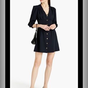 SANDRO Aurore Pleated Twill Mini Dress French Size 34 US XS Classic Coquette